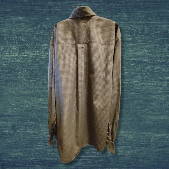 Cherokee dark sage checked button-down shirt, sz XL  EUC - Picture 2 of 7